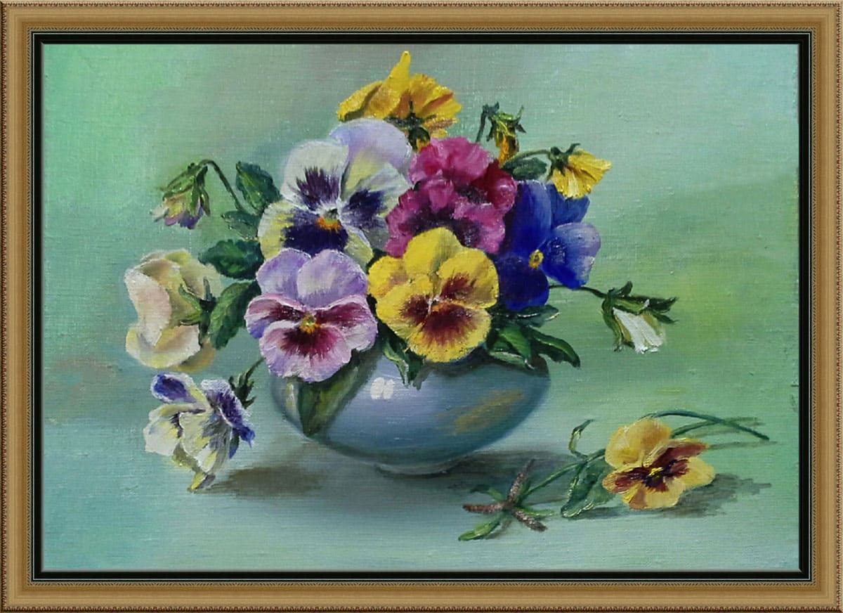 Натюрморт - Цветы, маслом на холсте от компании Portret.msk.ru. Отличное качество. Хороший художник. Тел: 8(965)1966366 (WhatsApp & Viber).