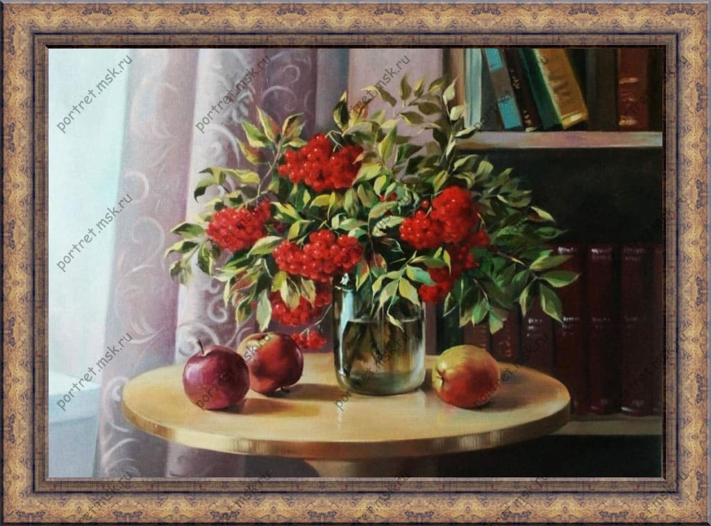 Натюрморт маслом. На холсте для кухни от компании Portret.msk.ru Авторская работа. Музейное качество. Тел: 8(965)1966366 (WhatsApp & Viber).